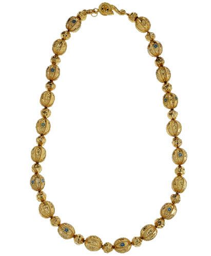 Bactrian Necklace Afganistan Hellenistic Bactria 24k gold Bead